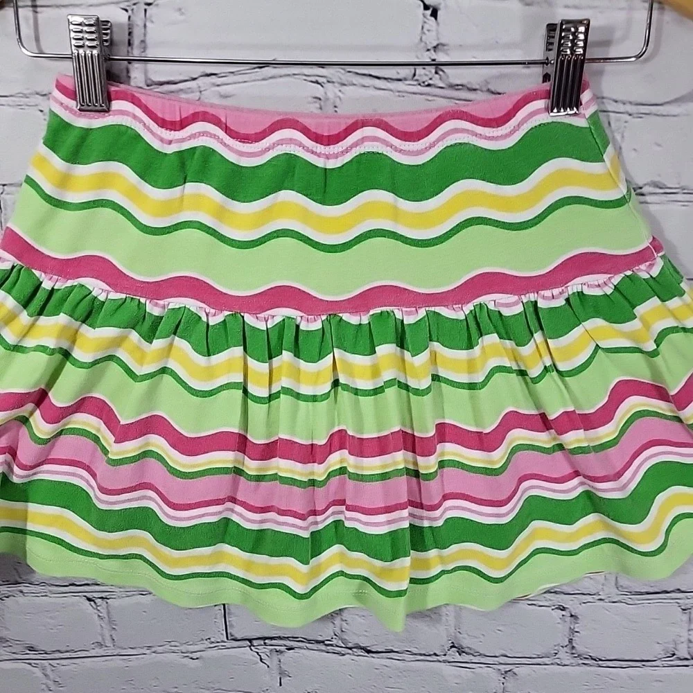 Gymboree Girls Skirt Tank Top Set Pink Green Striped 2 Piece Sz 9‎ Year Summer